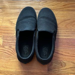 Black slip on Vans